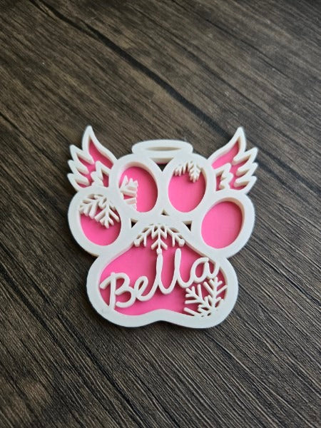 Custom Paw Angel Ornament